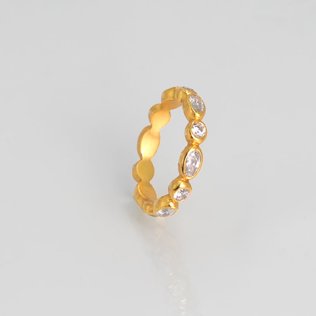 Stone Copenhagen Nebula Ring Ring Gold