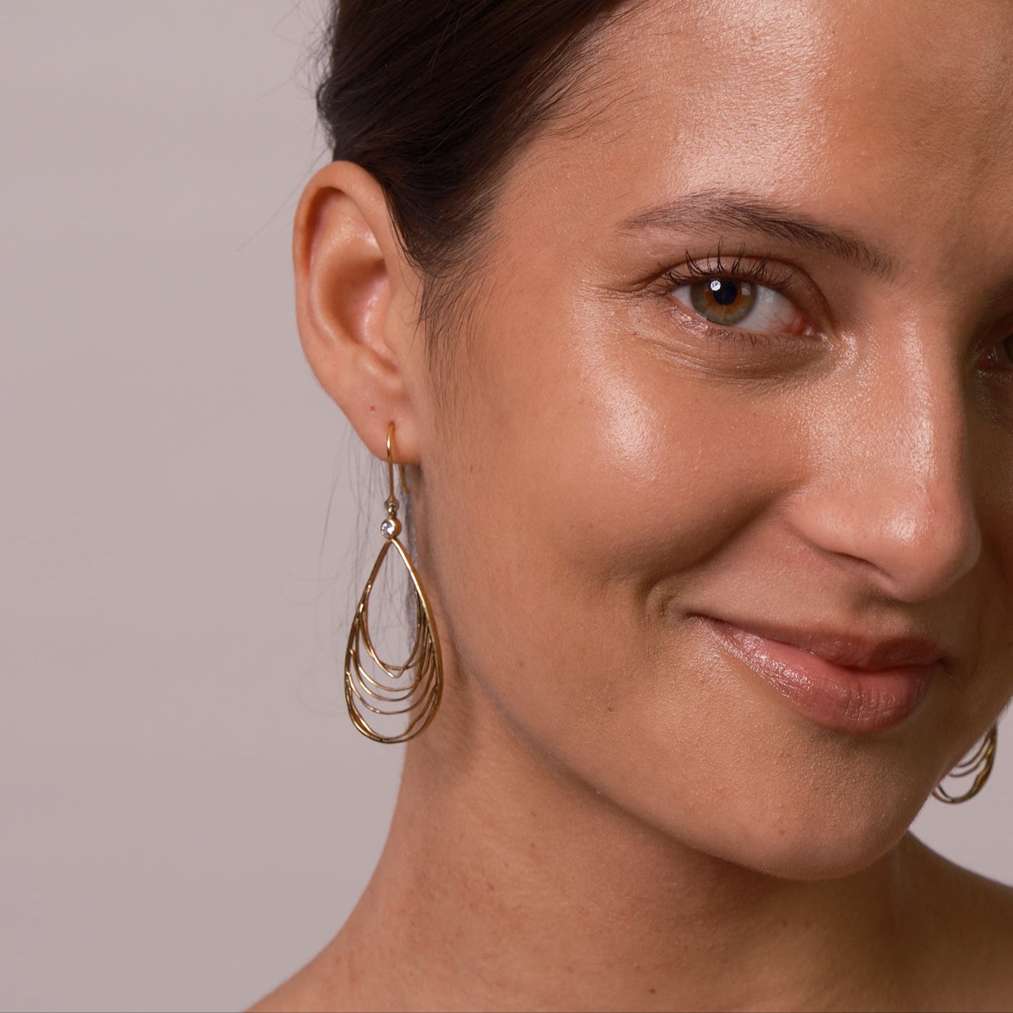 Stone Copenhagen Sparkle Drops Earring Gold