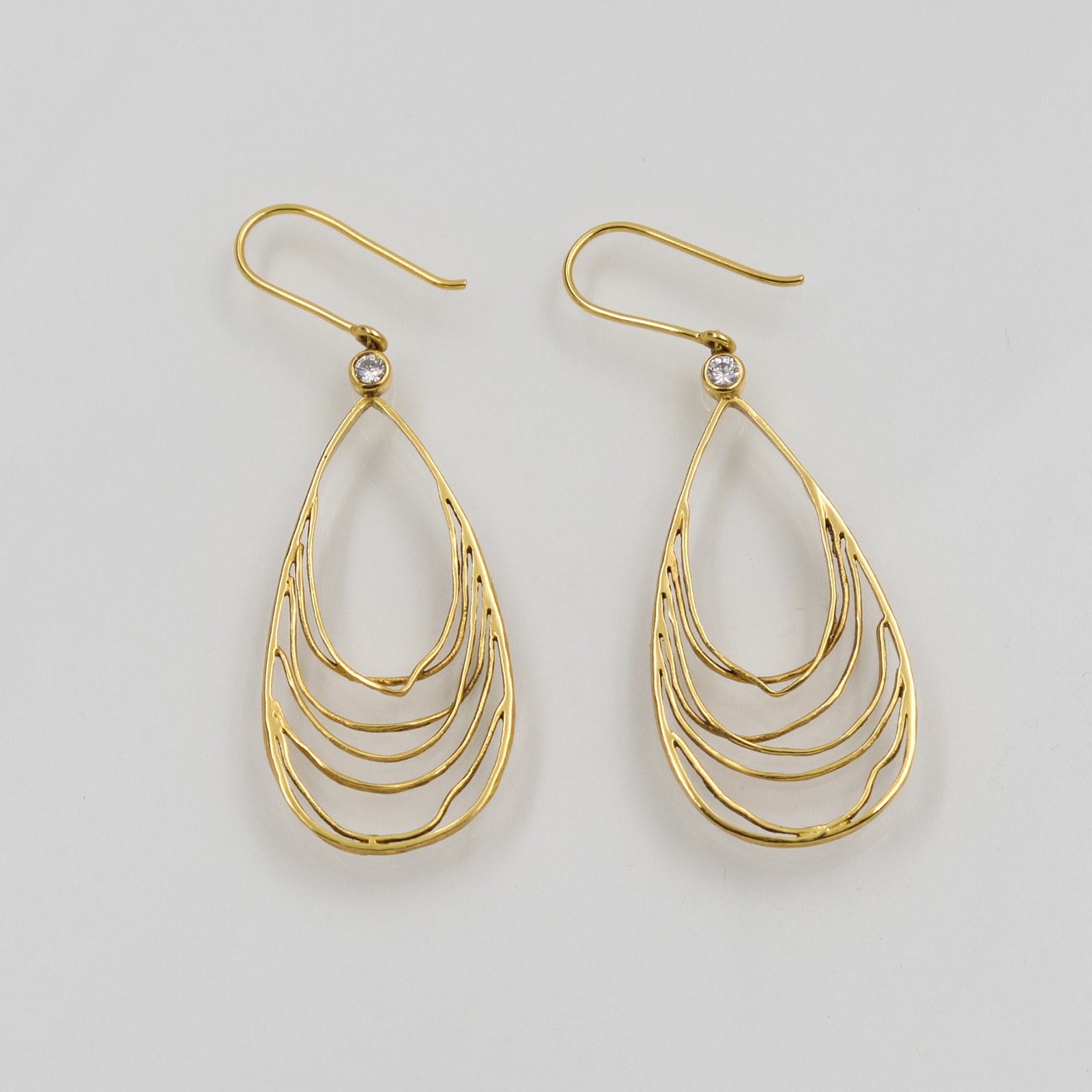 Stone Copenhagen Sparkle Drops Earring Gold