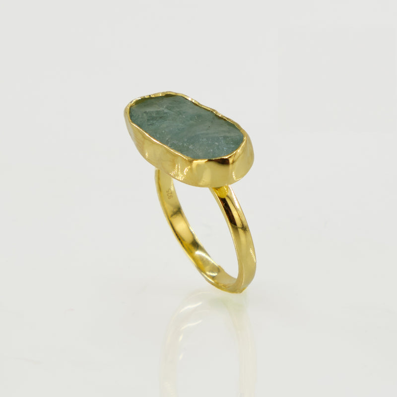 Stone Copenhagen Sun Glitter Ring Ring Aquamarine