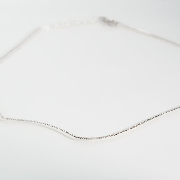 Stone Copenhagen Box chain - 40 cm Necklace Silver
